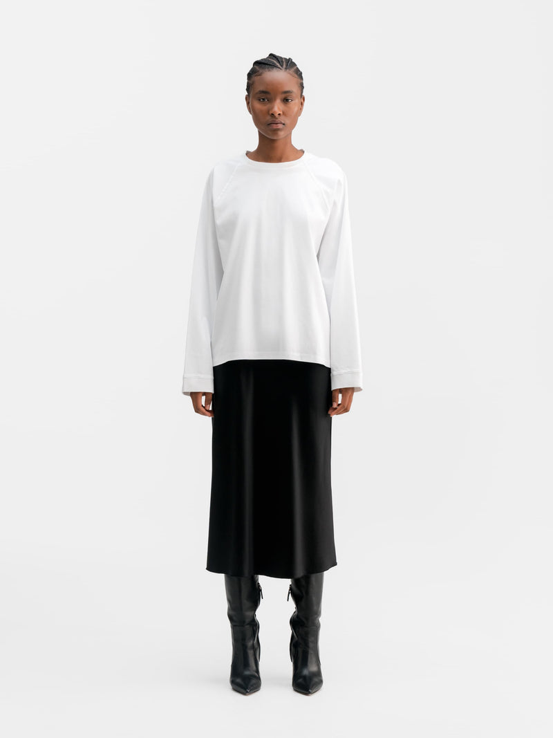 Thelma LS cotton tee white