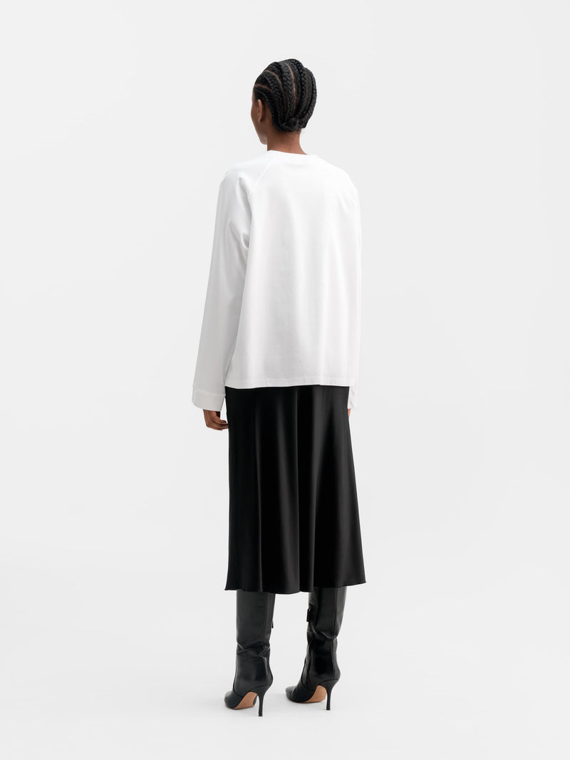 Thelma LS cotton tee white