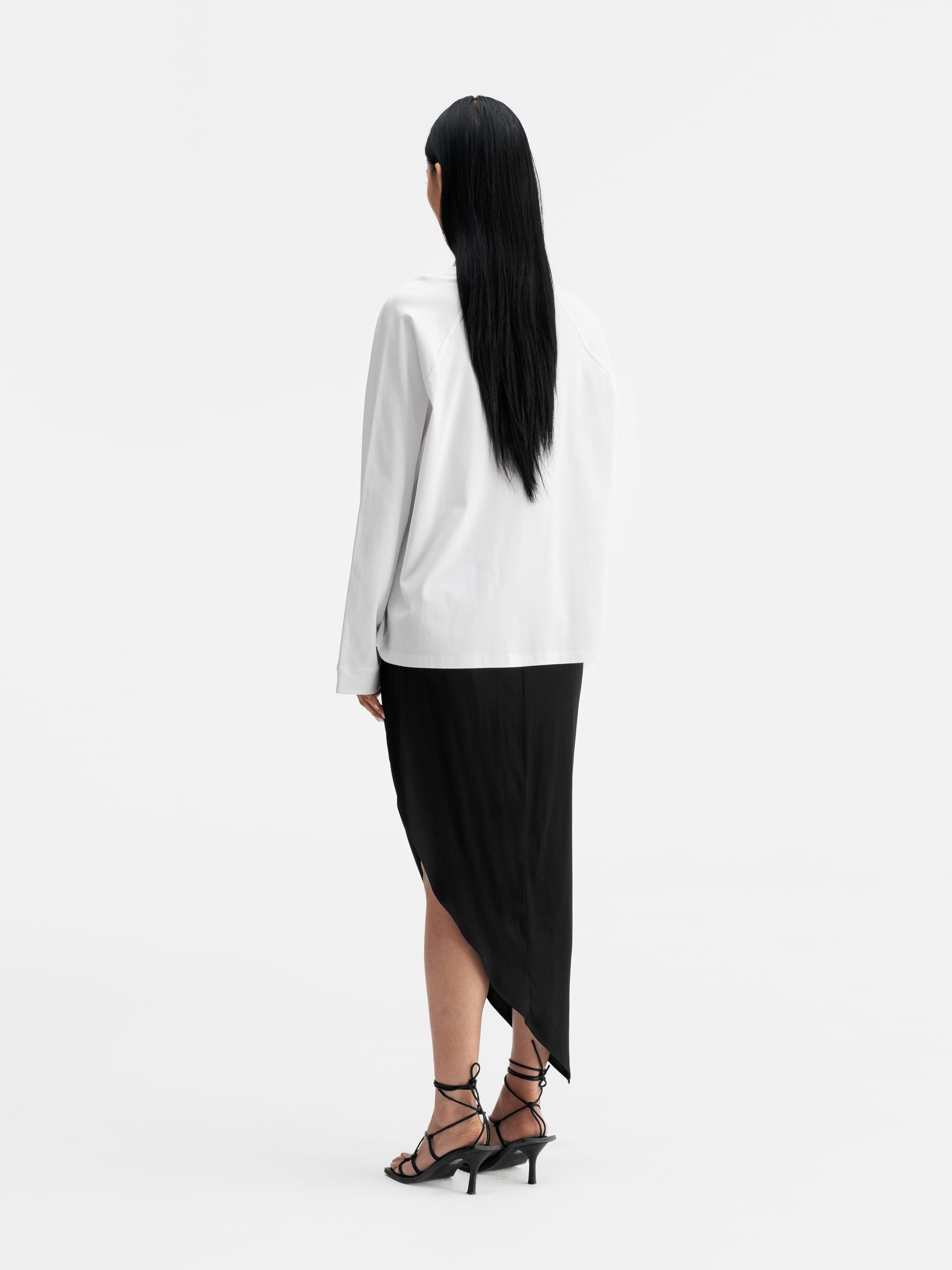 Thelma LS cotton tee white