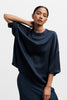 Thess silk tee midnight blue