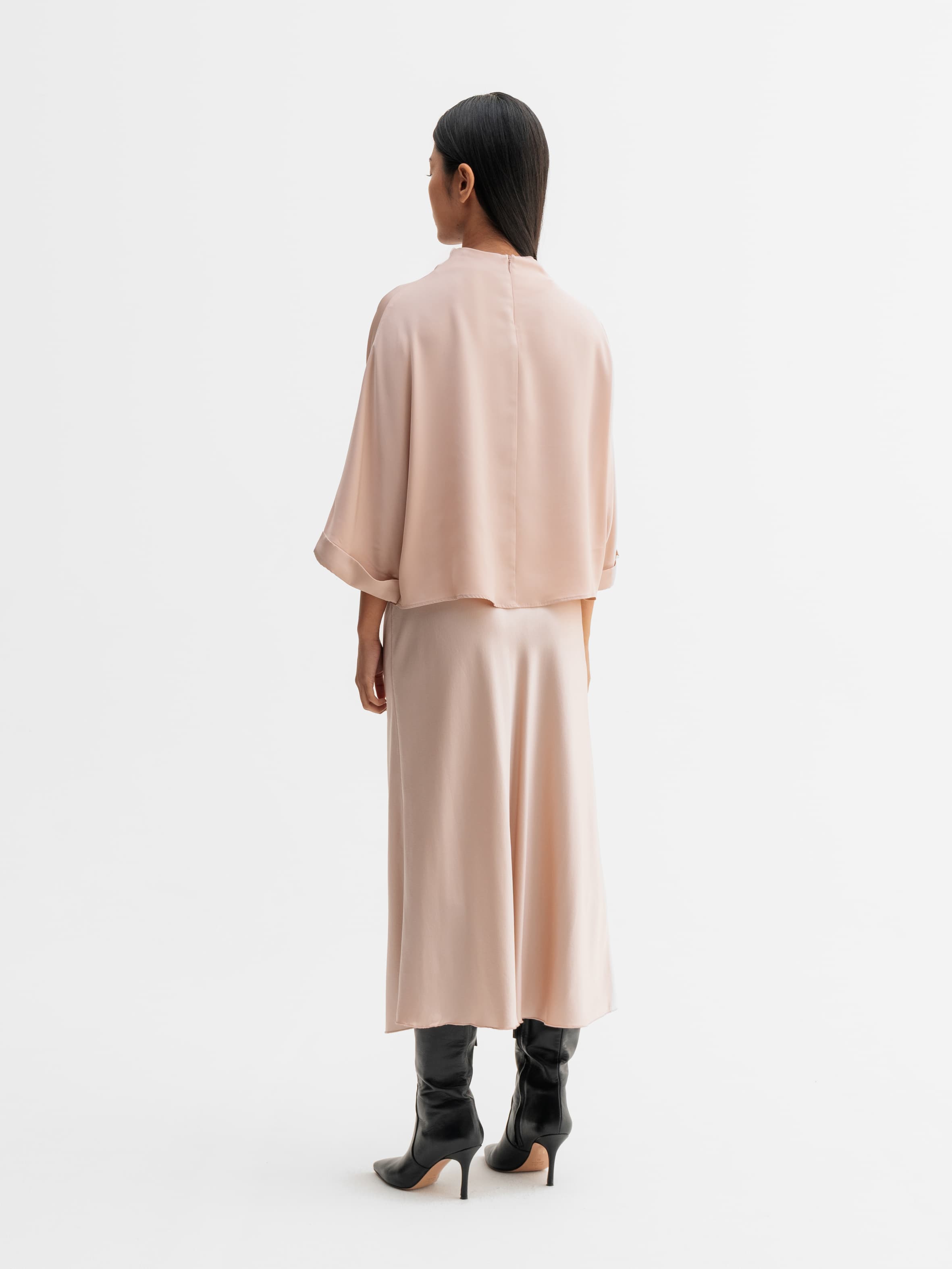 Thia silk tee dusty pink