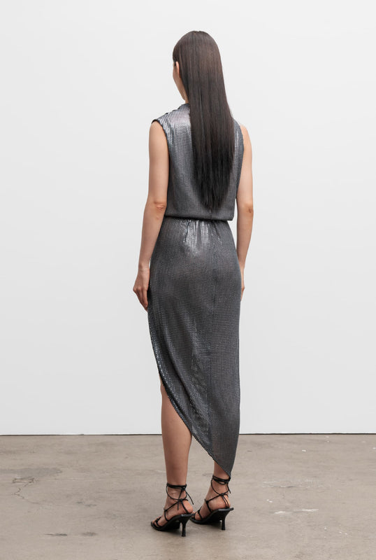 Tilda sequin dress dark grey