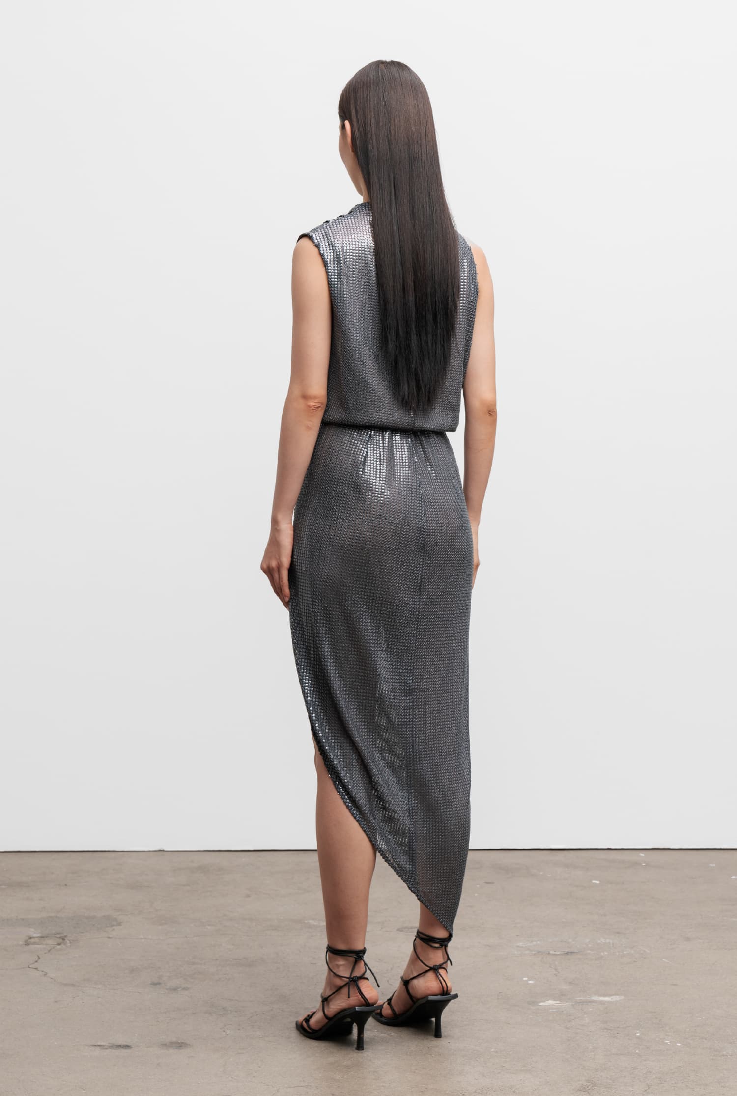 dark grey sequin dress Lovely Charcoal Grey Dress - Maxi Dress - Sequin Dress - Gown