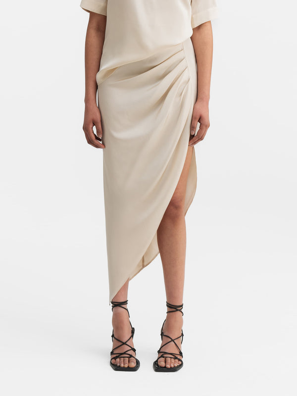 Tilda silk skirt cream