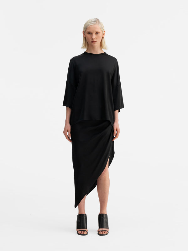 Tilda silk skirt black