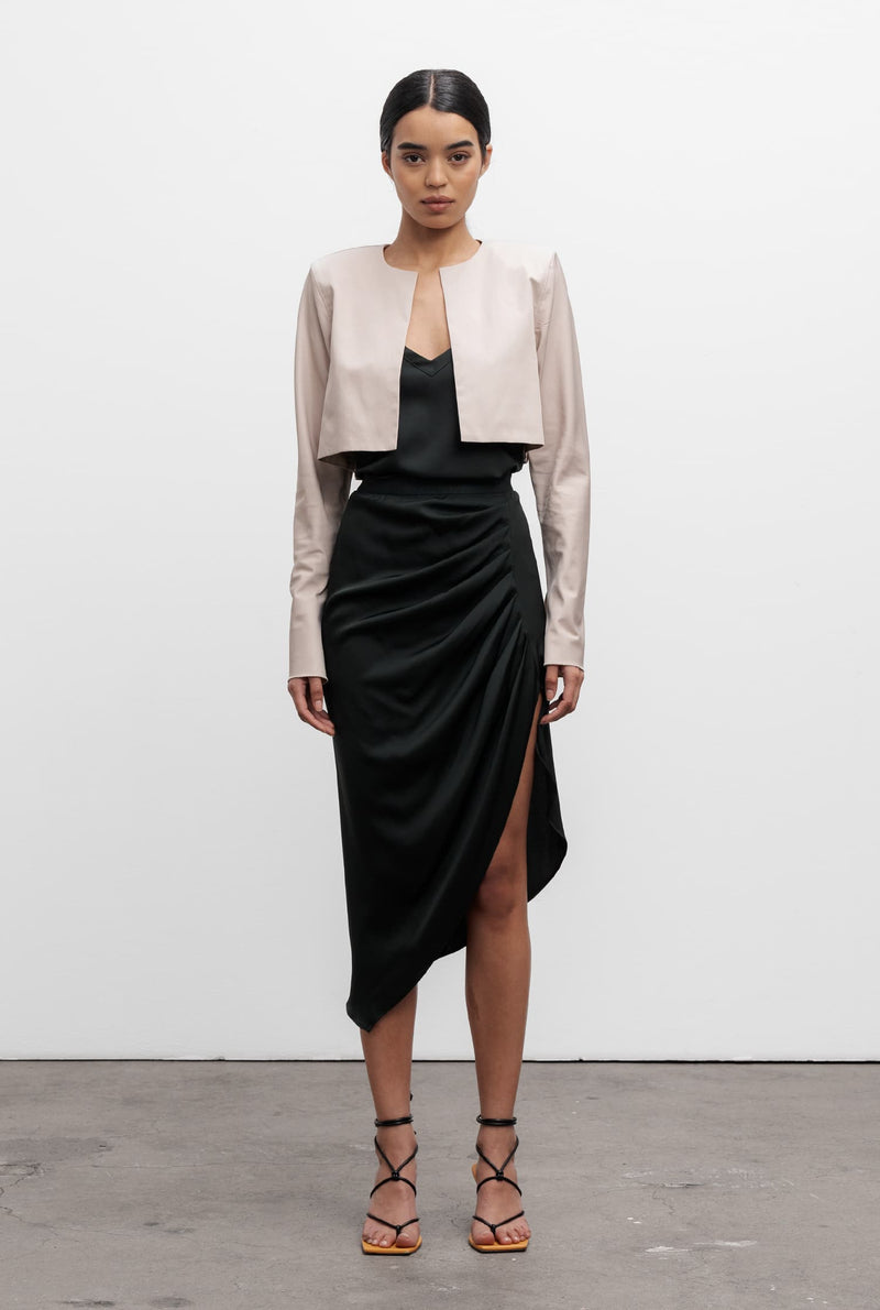 Tilda silk skirt black