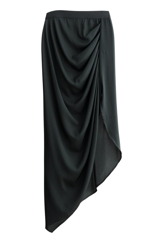 Tilda silk skirt deep forest