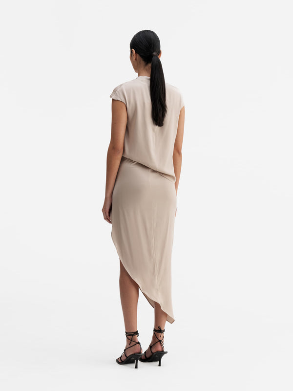 Tilda silk skirt greige