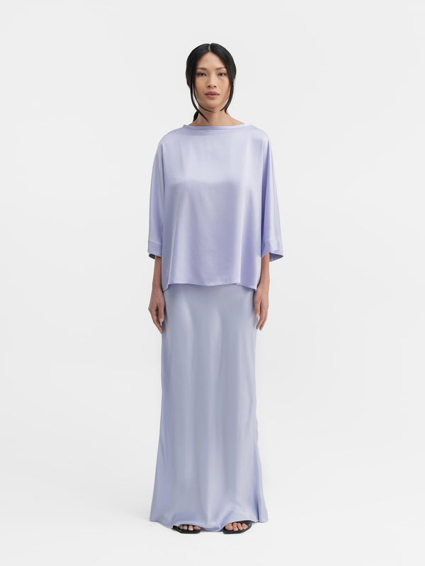 Tori satin tee lavender