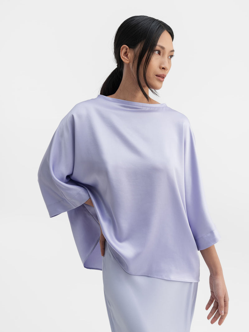 Tori satin tee lavender