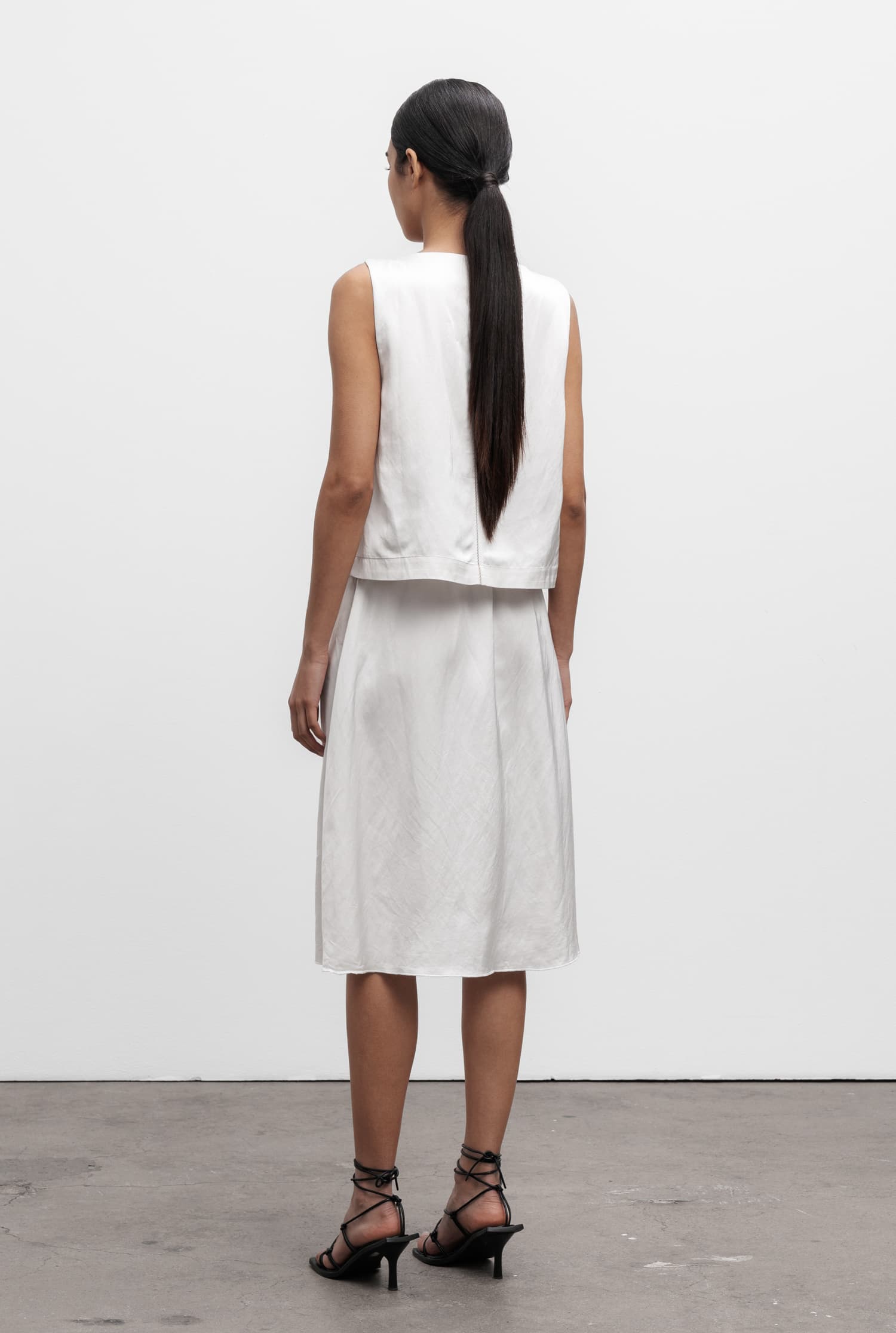 Wakana linen top optic white