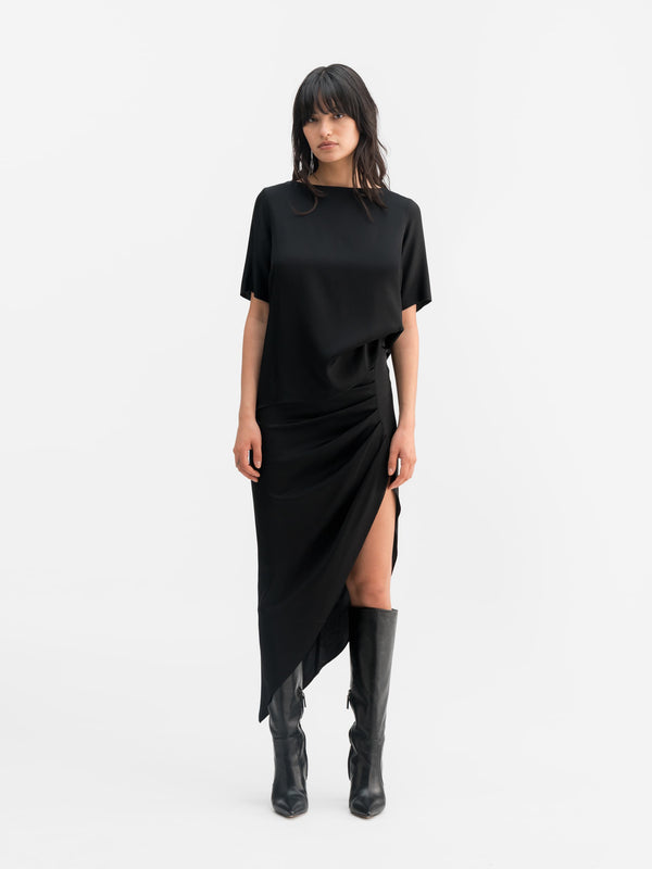 Yoli silk blouse black