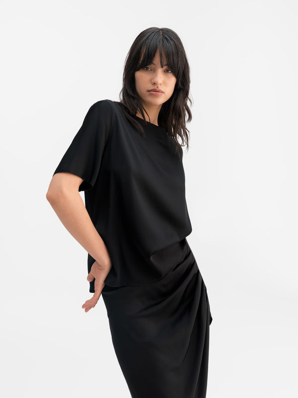 Yoli silk blouse black