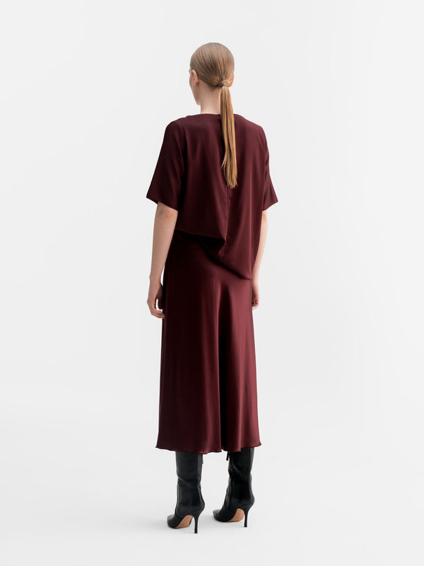 Yoli silk blouse burgundy