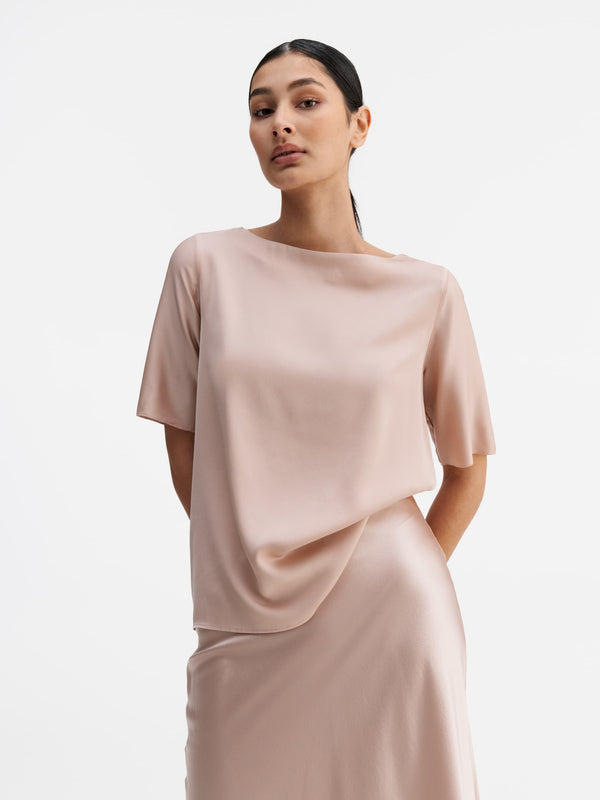 Yoli silk blouse dusty pink