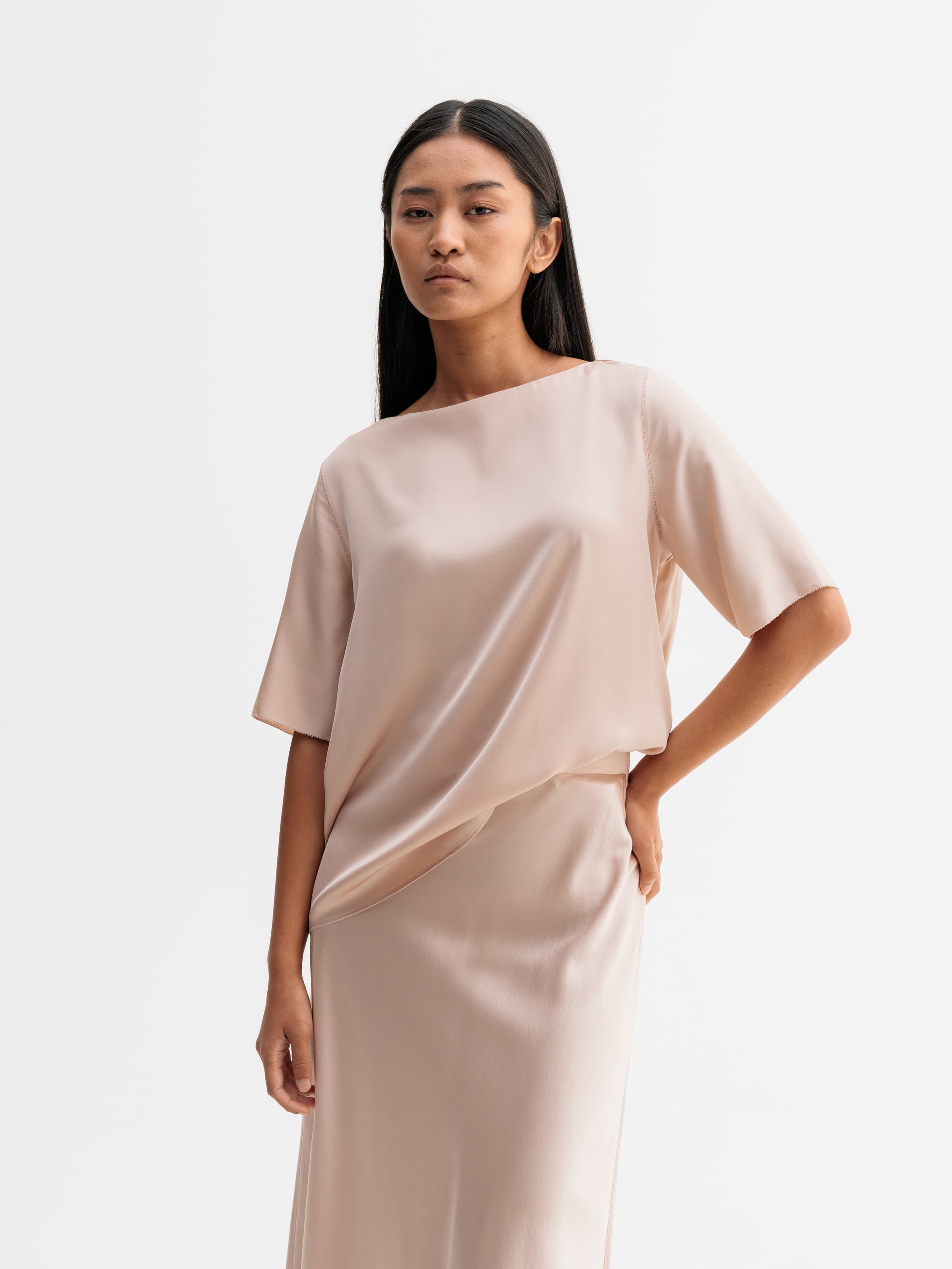 Yoli silk blouse dusty pink