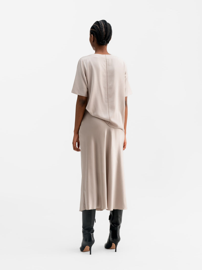 Yoli silk blouse greige