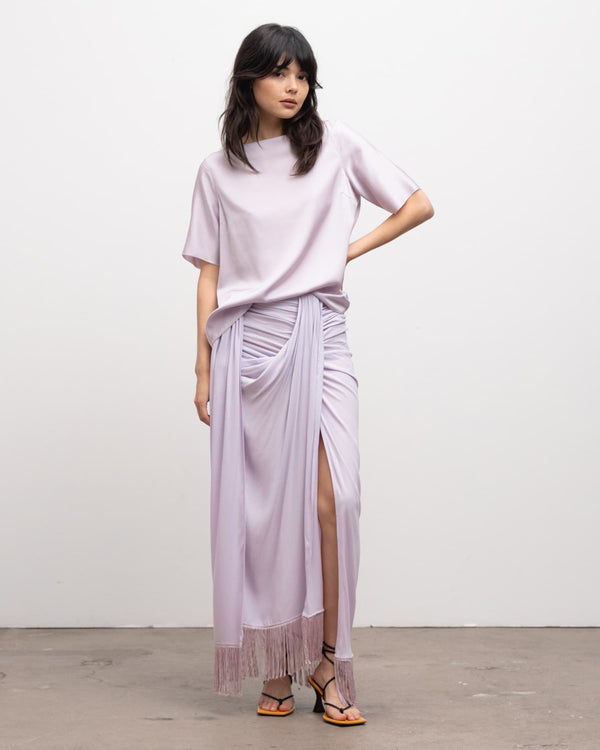 Yoli silk blouse light purple