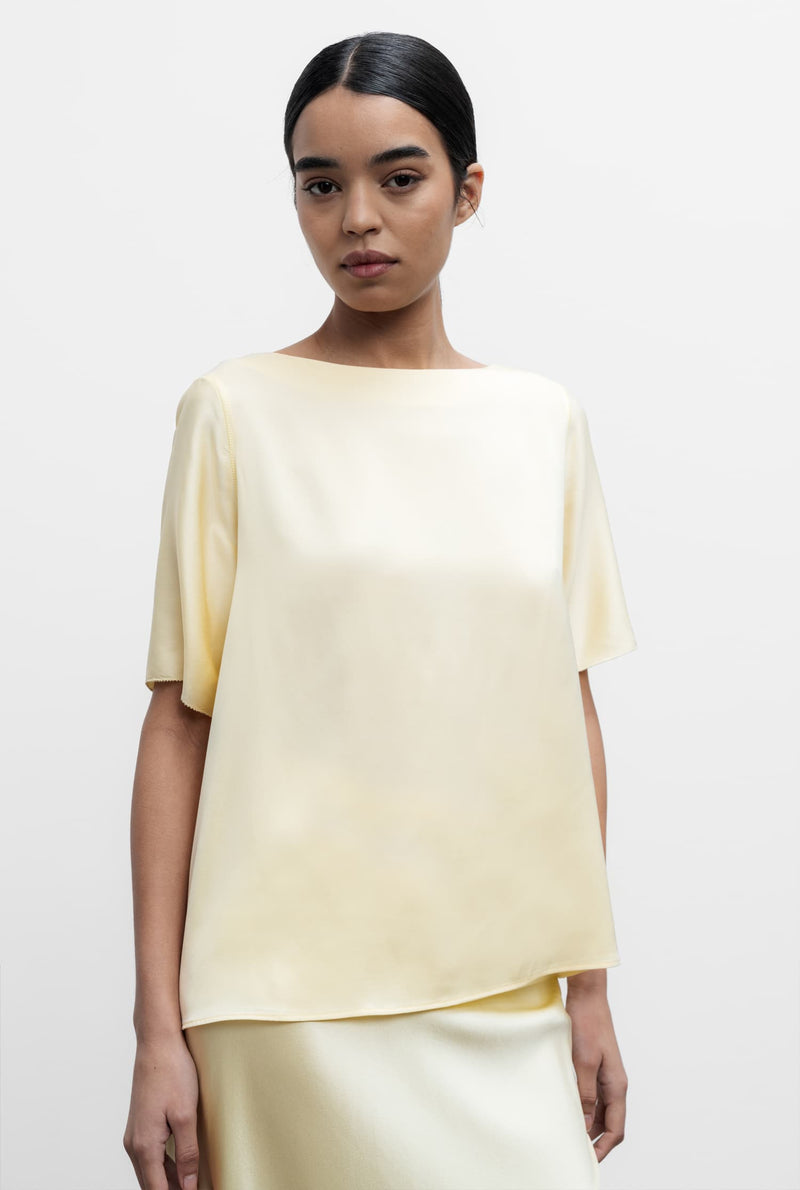 Yoli silk blouse lemon