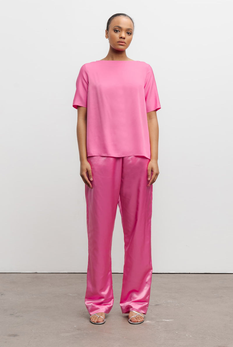 Yoli silk blouse pink