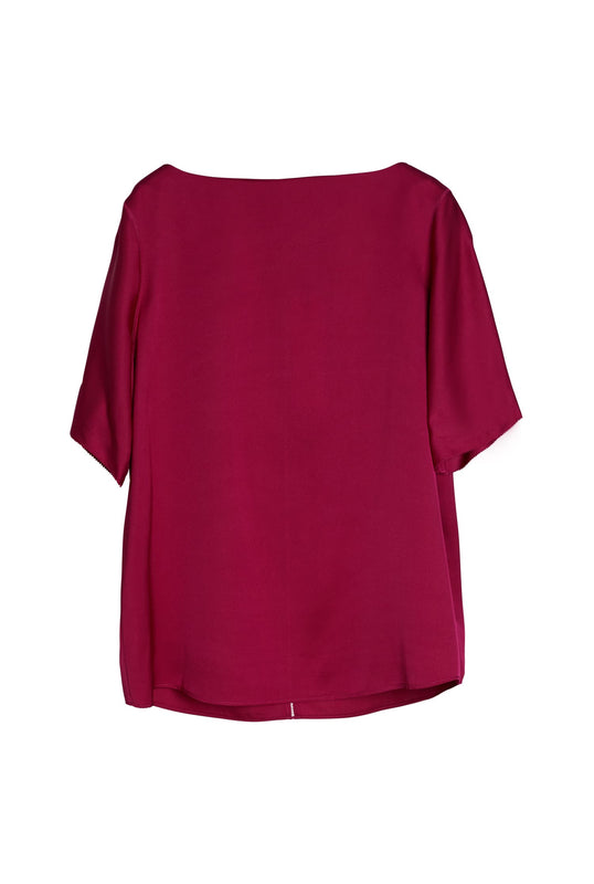 Yoli silk blouse raspberry