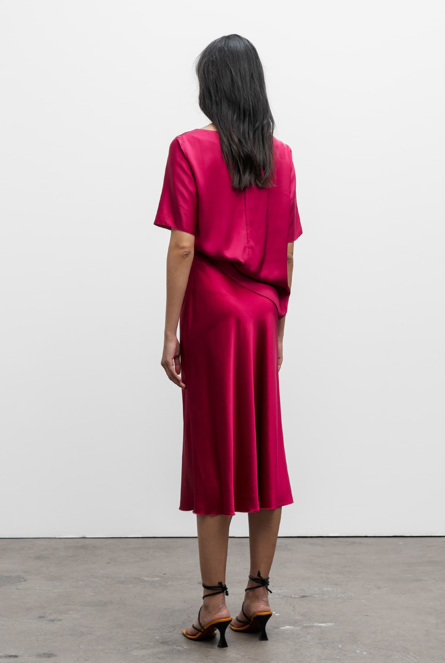 Yoli silk blouse raspberry