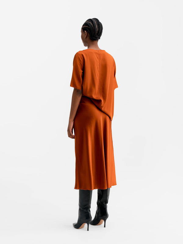 Yoli silk blouse rust