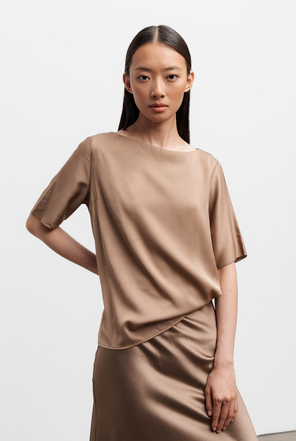 Yoli silk blouse sand