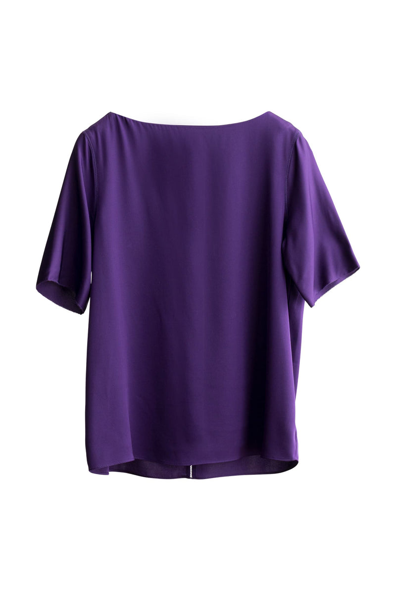 Yoli silk blouse violet