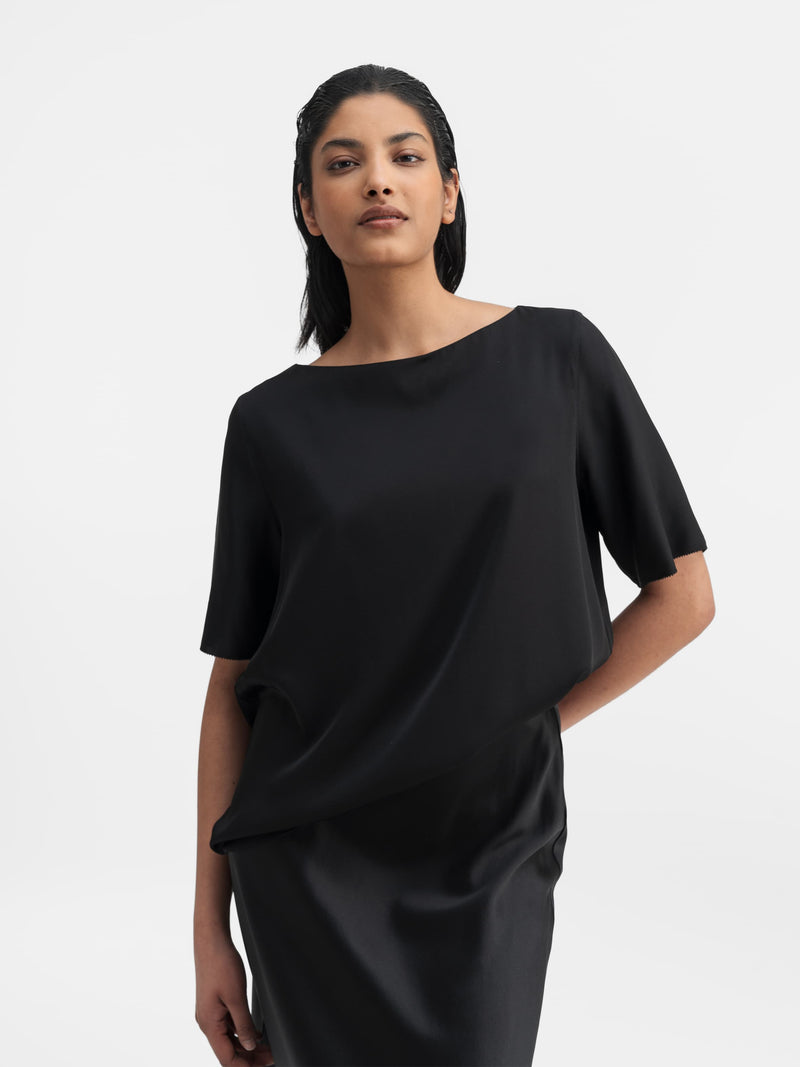 Yoli silk blouse black