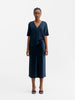 Yoli v-neck silk blouse midnight blue