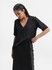 Yoli v-neck silk blouse black