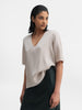 Yoli v-neck silk blouse greige