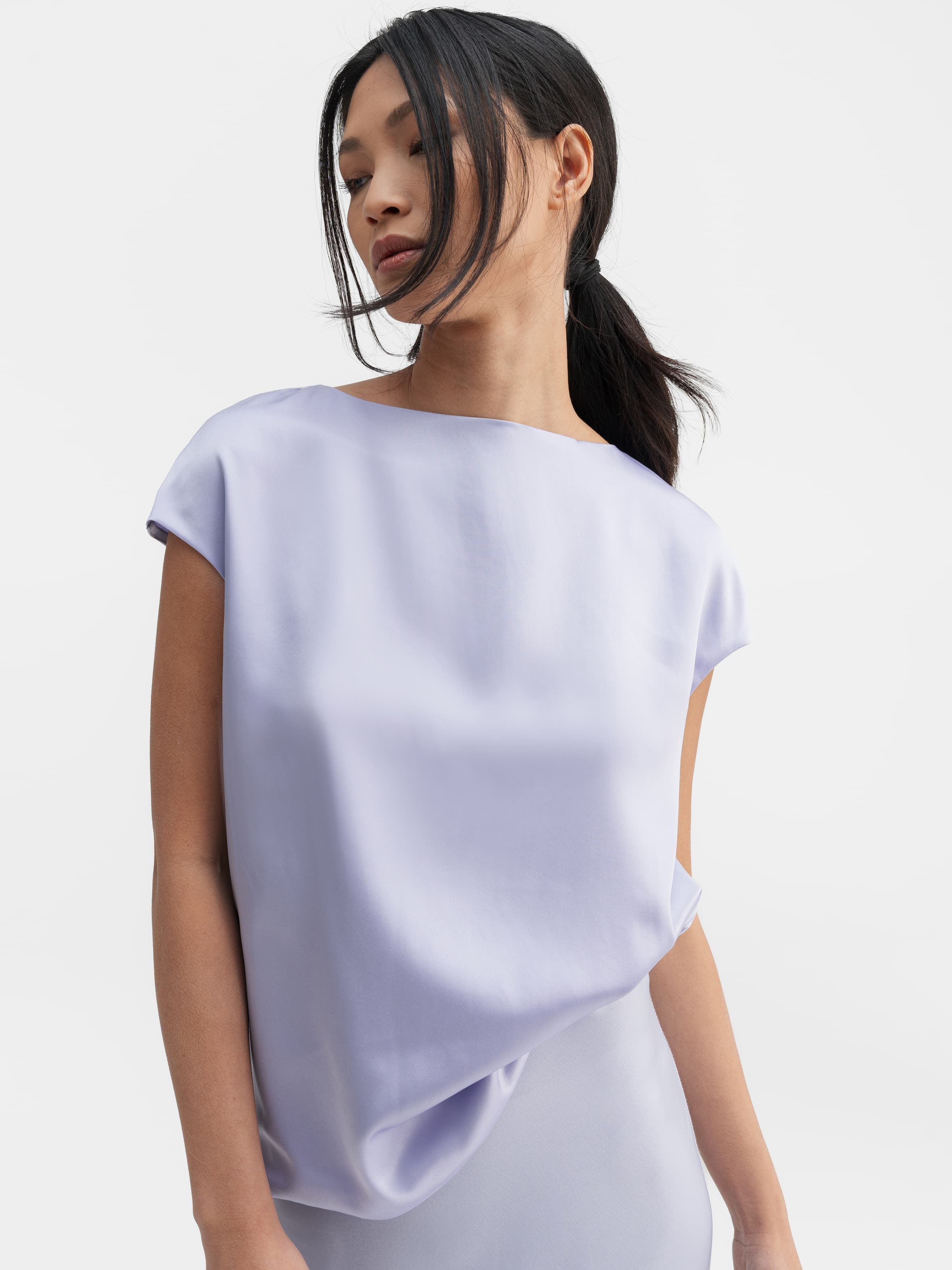 Yui satin top lavender