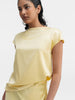 Yui satin top light yellow