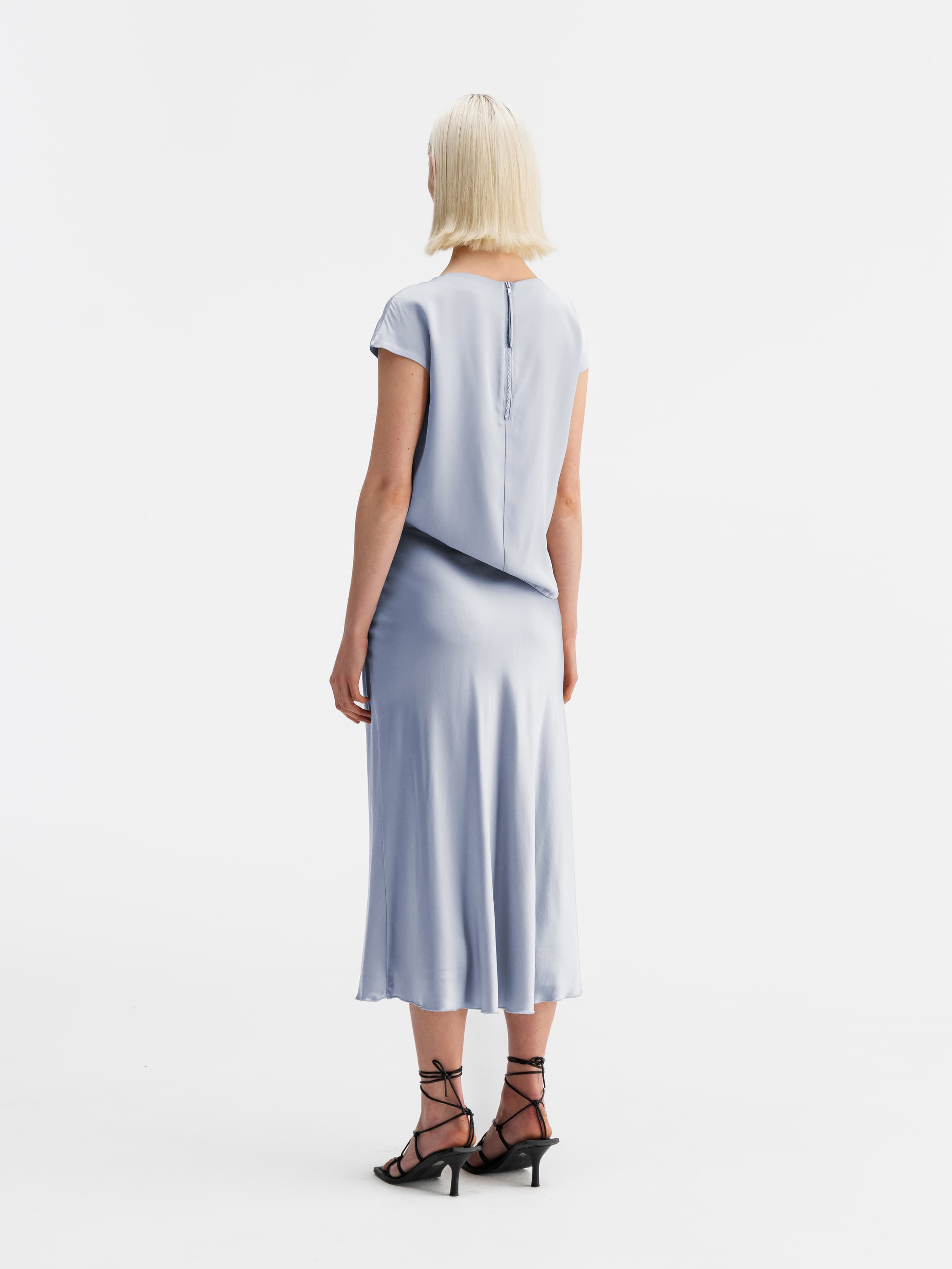 Yui silk top denim blue