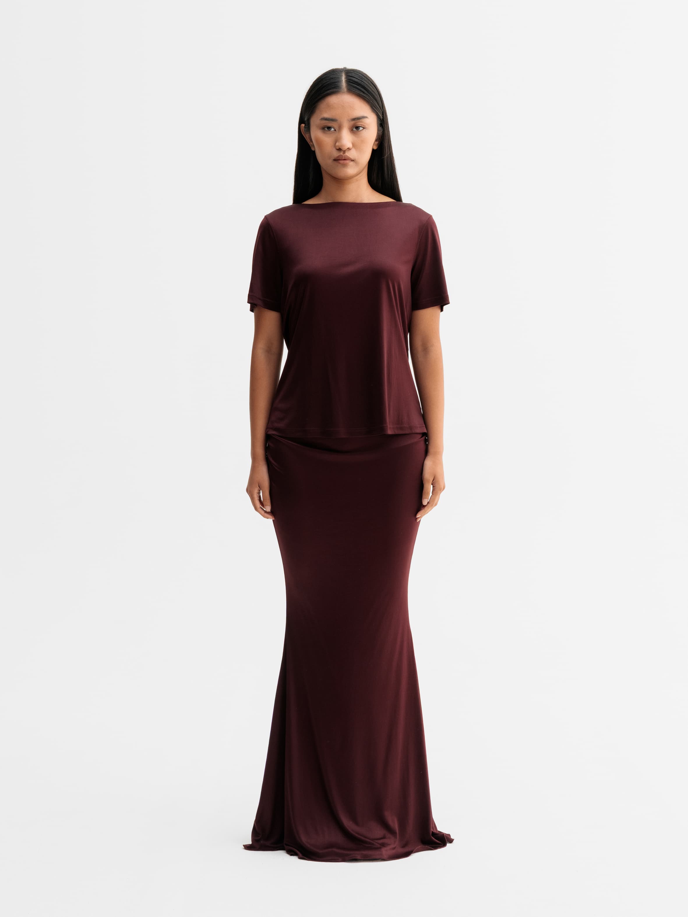 Yuni jersey tee burgundy