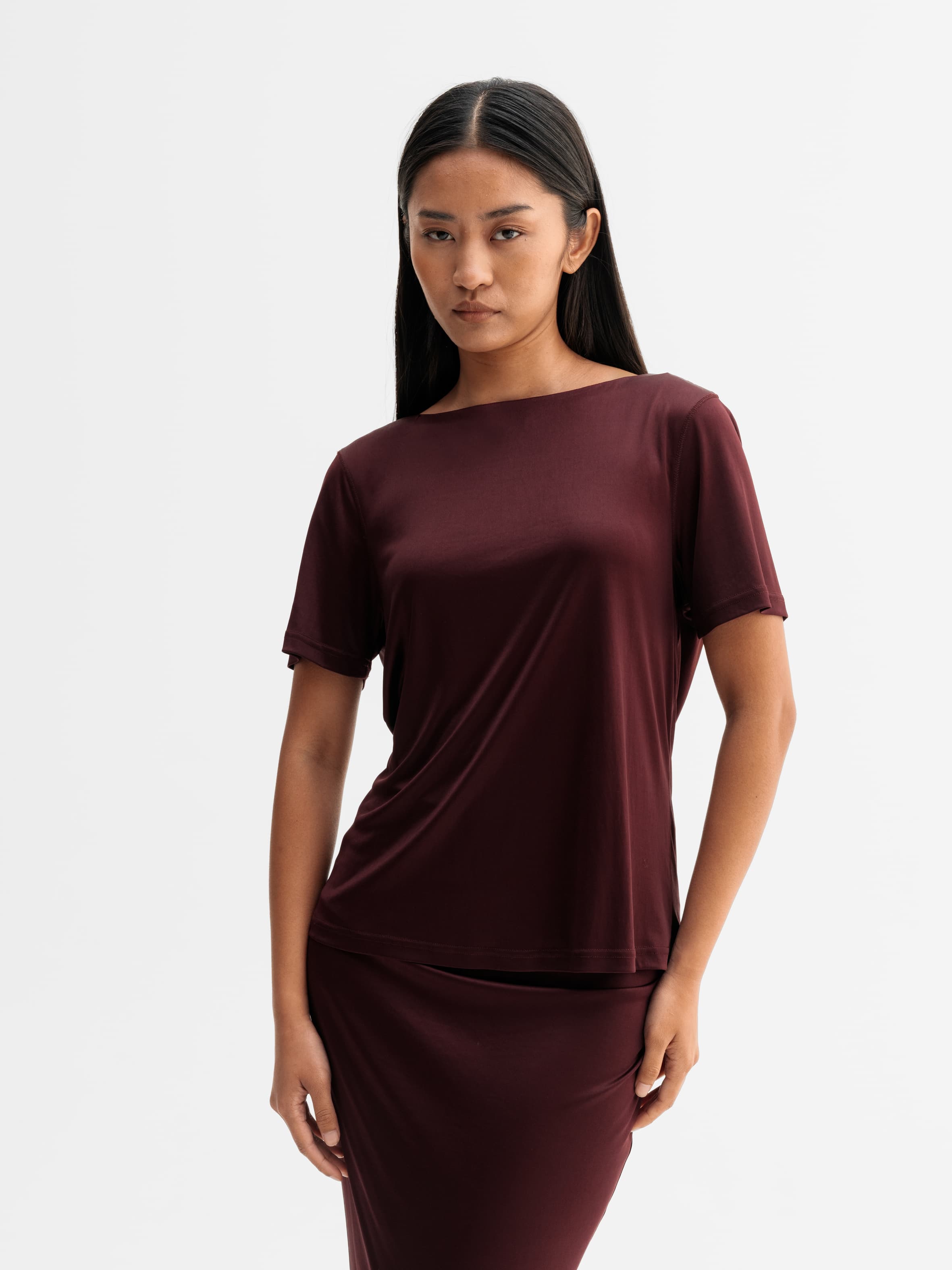 Yuni jersey tee burgundy