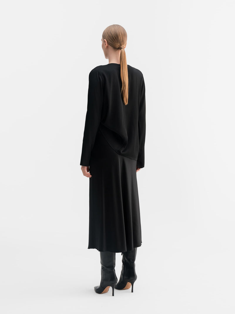 Zia silk blouse black