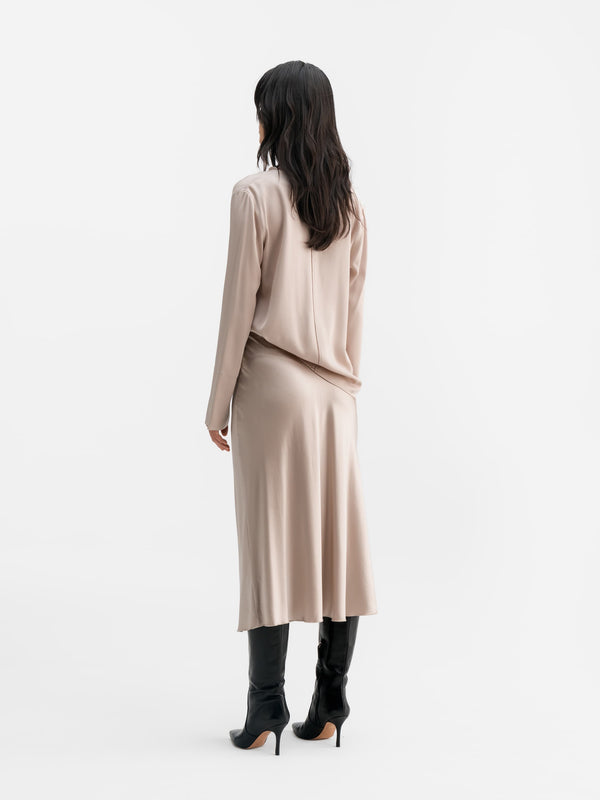Zia silk blouse greige