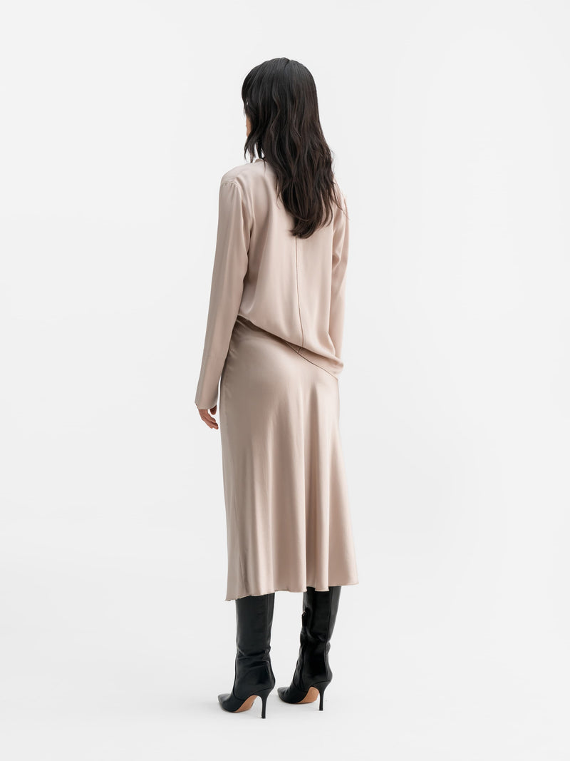 Zia silk blouse greige