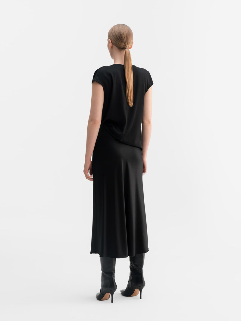 Zia silk top black
