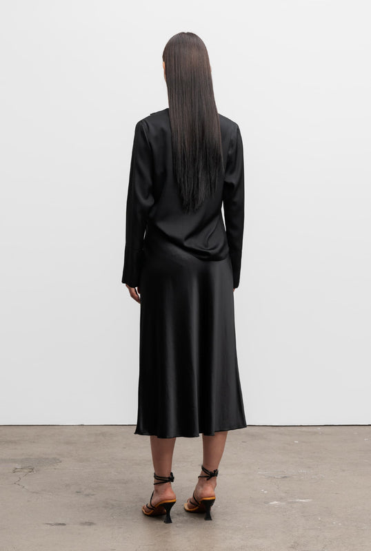 Zuri silk blouse Black
