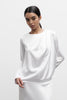 Zuri silk satin blouse optic white