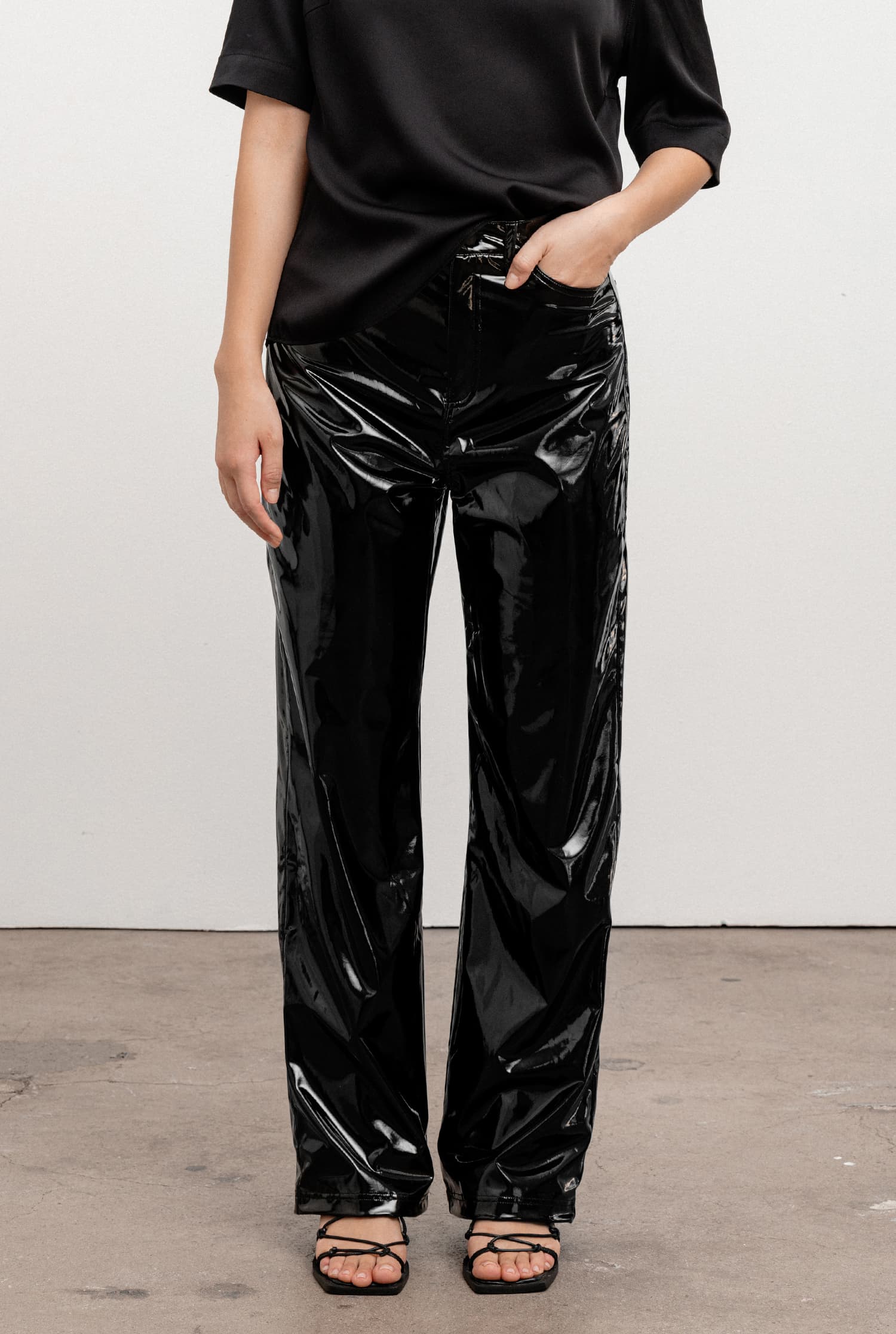 Aine latex trousers black