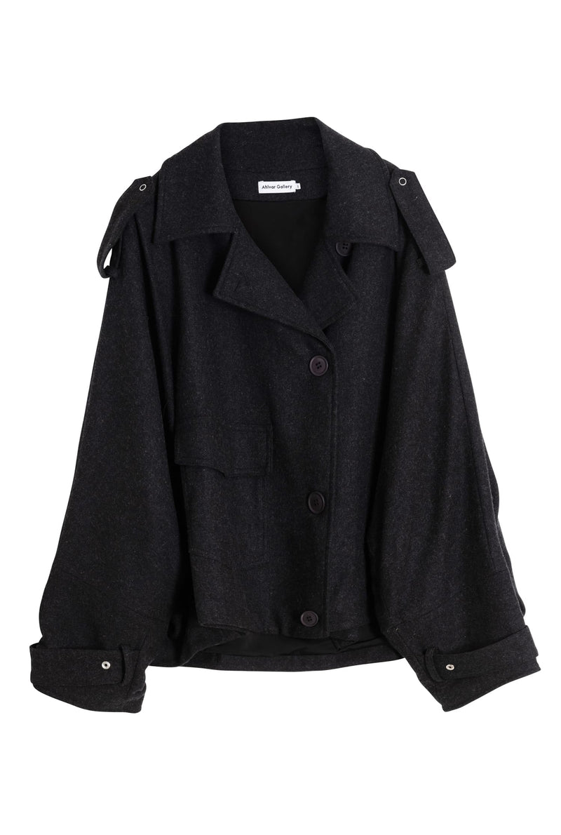 Ash wool jacket dark grey