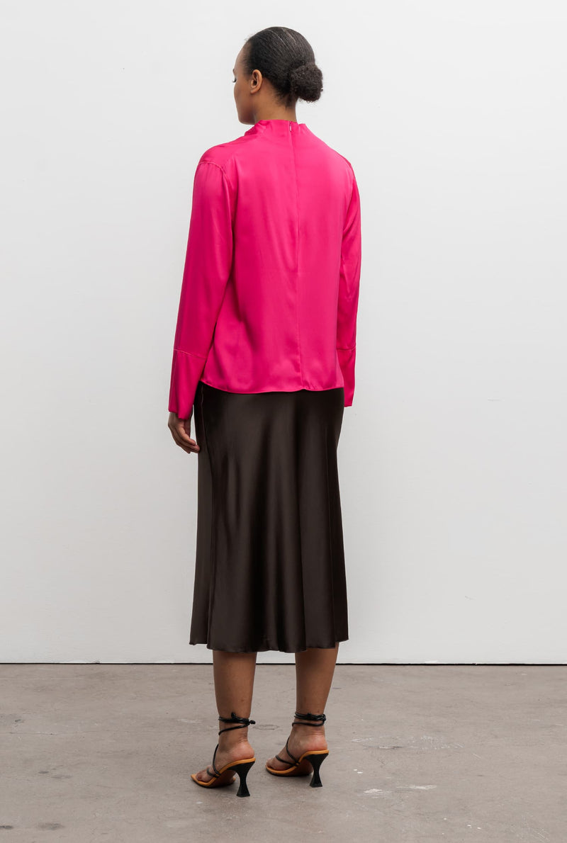Ayumi silk blouse fuchsia pink