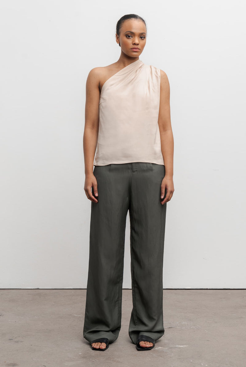 Noma linen trousers military green