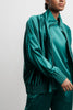 Faith satin jacket emerald green