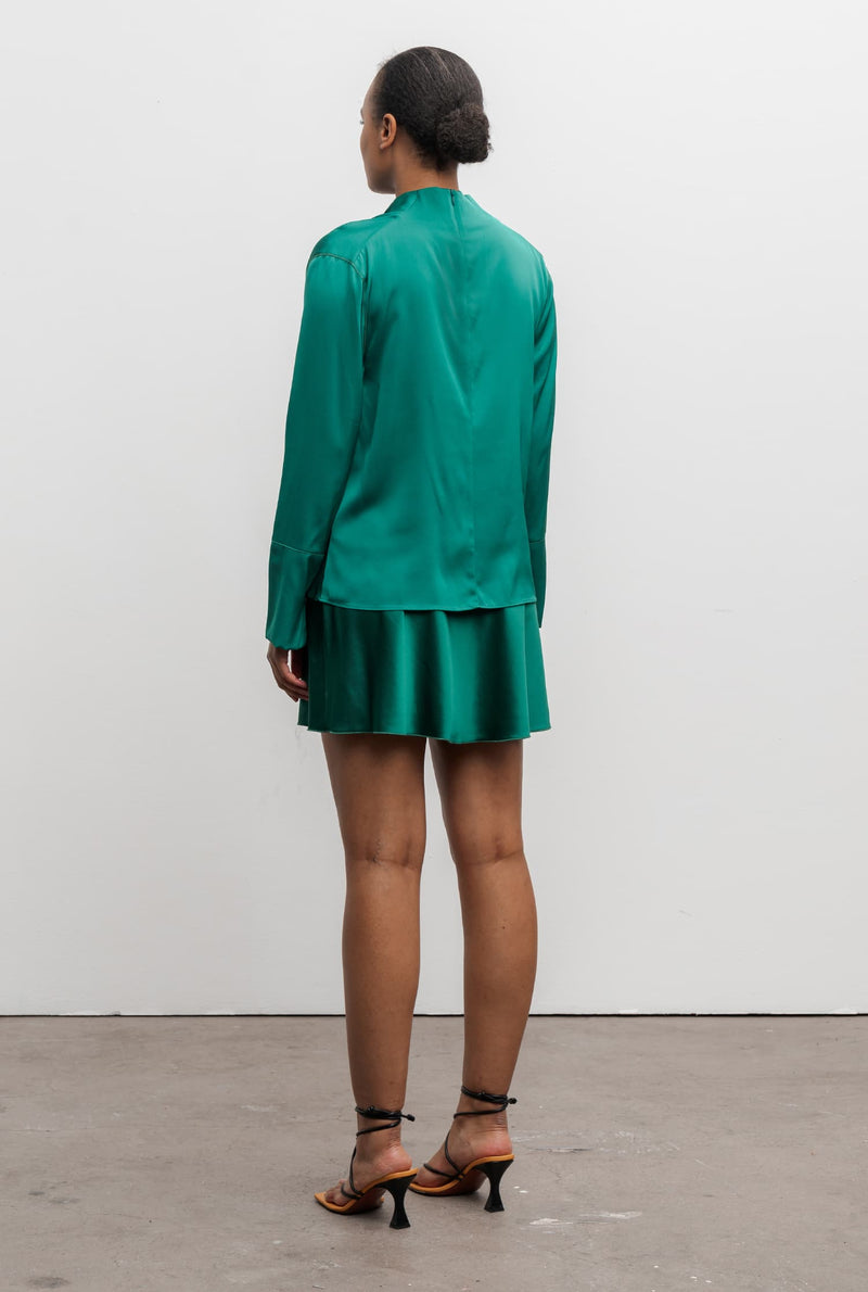 Hana short skirt emerald green